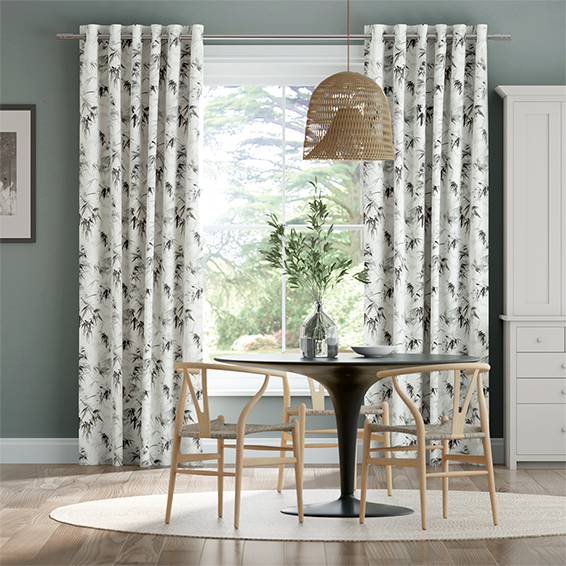 Bamboo Silhouette Graphite Curtains