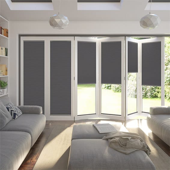 BiFold ClickFIT Thermal DuoLight Anthracite Pleated Blind