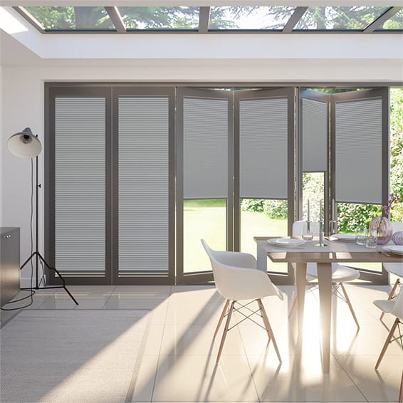 BiFold ClickFIT Thermal DuoLight Nickel Grey Pleated Blind
