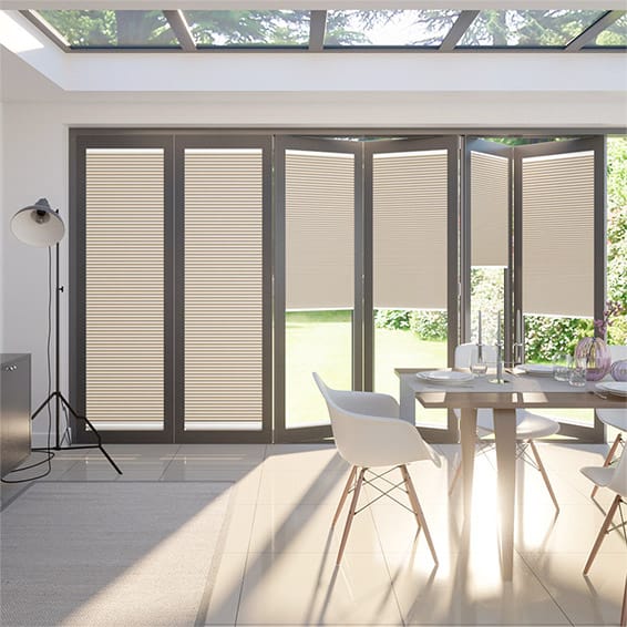 BiFold ClickFIT Thermal DuoShade Beige Pleated Blind