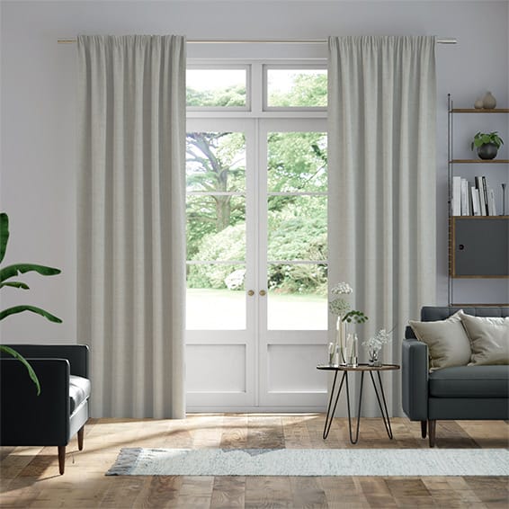 Bijou Linen Dove Grey  Curtains