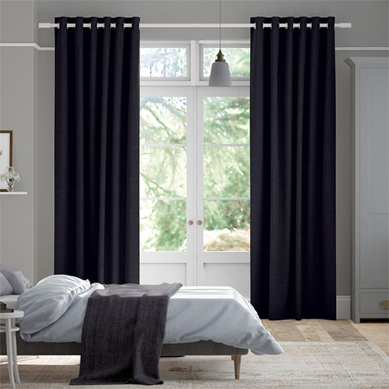 Bijou Linen Indigo Curtains