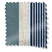 Brazen Stripe Linen Vintage Bold Blue Roman Blind sample image