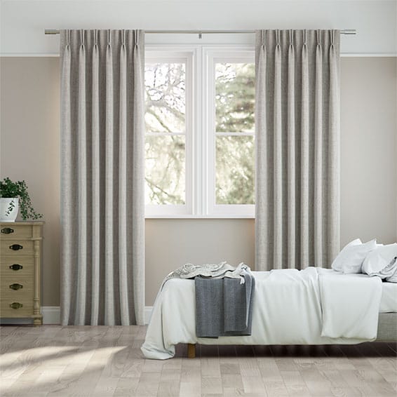 Chenille Stone Grey Curtains