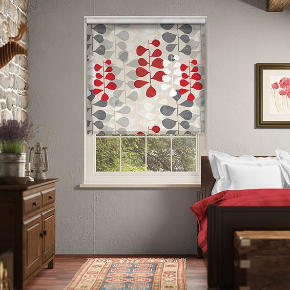 Choices Blooming Meadow Linen Ruby Roller Blind
