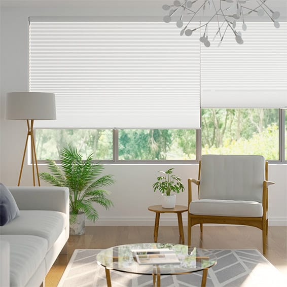 Thermal DuoShade-Max Cordless Cotton White Pleated Blind