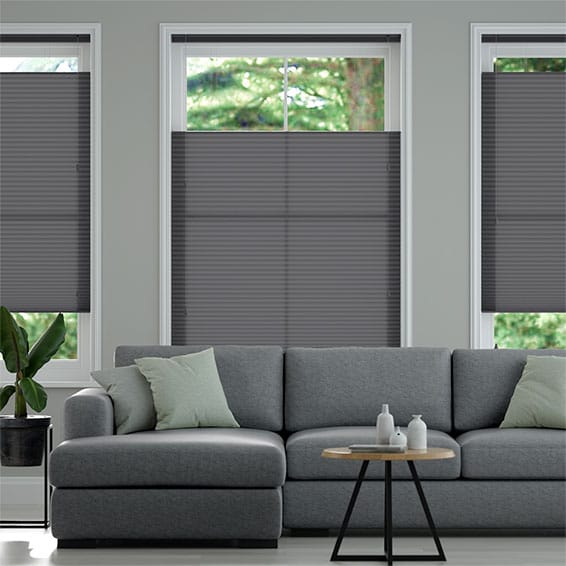 Thermal DuoLight Anthracite Top Down/Bottom Up Pleated Blind