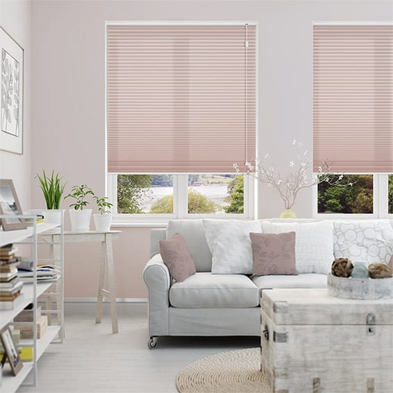 Thermal DuoLight Dusky Pink Pleated Blind