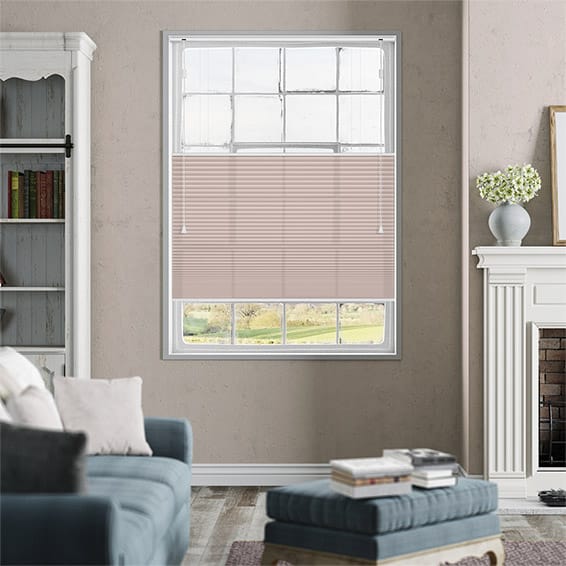 Thermal DuoLight Dusky Pink Top Down/Bottom Up Pleated Blind
