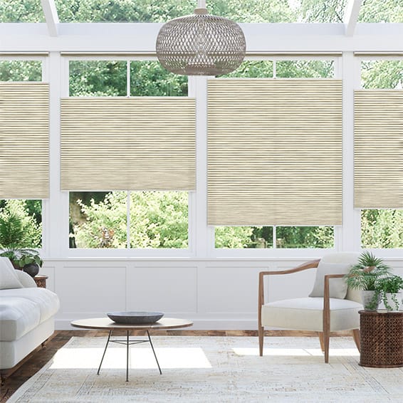 Thermal DuoLight Grain Parchment Top Down Bottom Up Pleated Blind
