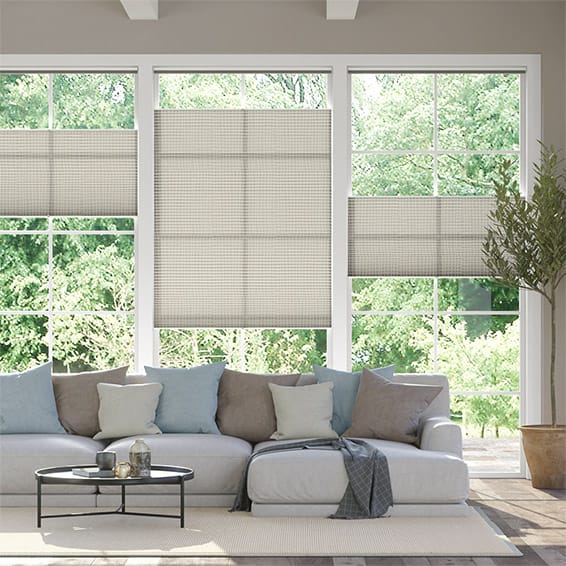 Thermal DuoLight Mosaic Warm Grey Top Down/Bottom Up Pleated Blind