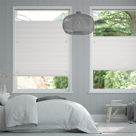 Thermal DuoShade Arctic White Top Down/Bottom Up Pleated Blind