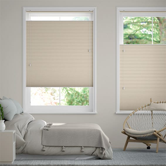 Thermal DuoShade Beige Top Down/Bottom Up Pleated Blind