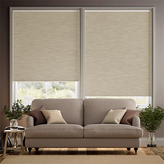 Thermal DuoShade Cordless Grain Parchment Pleated Blind