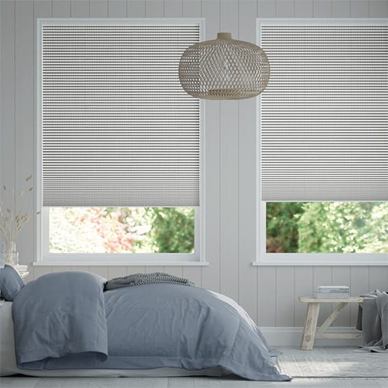 Thermal DuoShade Cordless Mosaic Cool Grey Pleated Blind