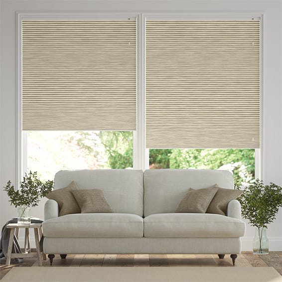 Thermal DuoShade Grain Parchment Pleated Blind