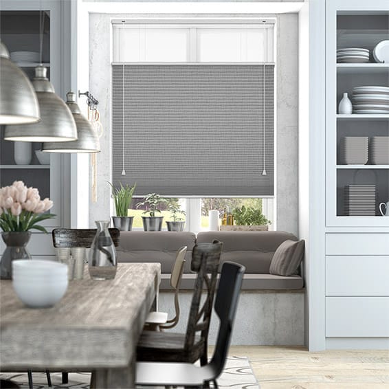 Thermal DuoShade Grey Weave Top Down/Bottom Up Pleated Blind