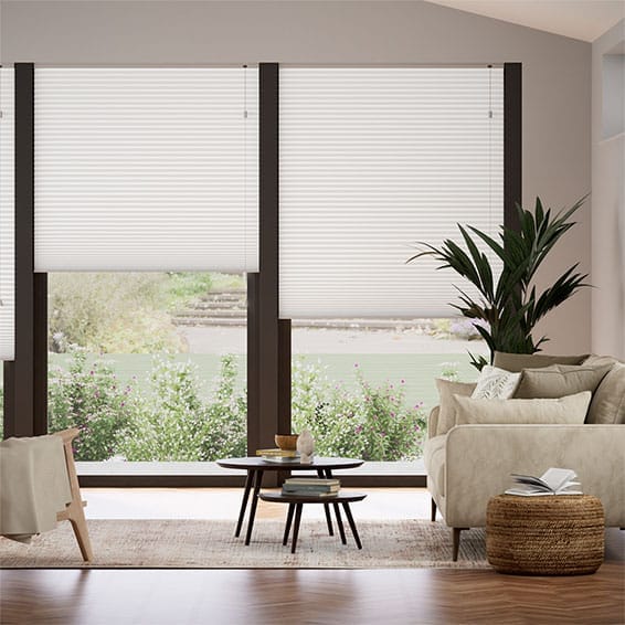Thermal DuoShade-Max Cotton White Pleated Blind