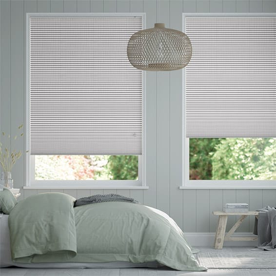 Thermal DuoShade Mosaic Cool Grey Pleated Blind