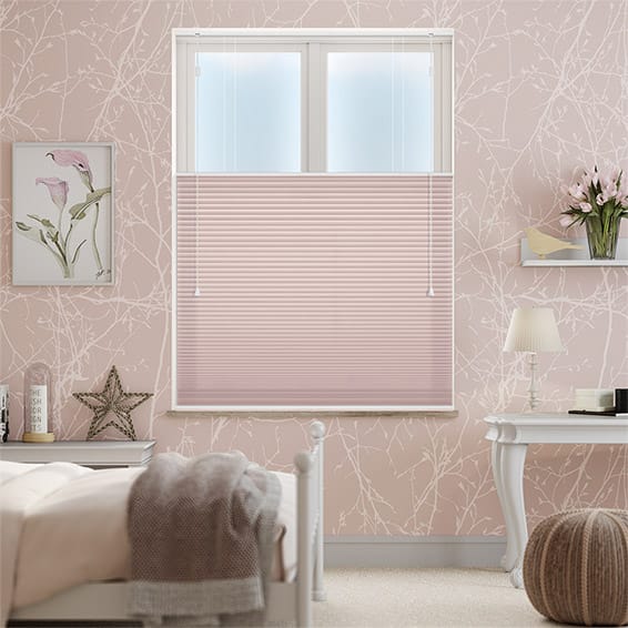Thermal DuoShade Pink Blush Top Down/Bottom Up Pleated Blind
