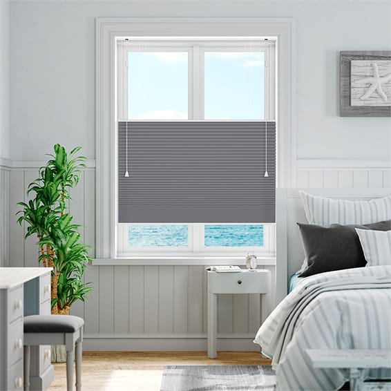 Thermal DuoShade Slate Blue Top Down/Bottom Up Pleated Blind