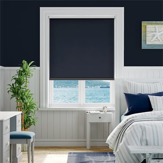 Electric Eclipse Navy Roller Blind