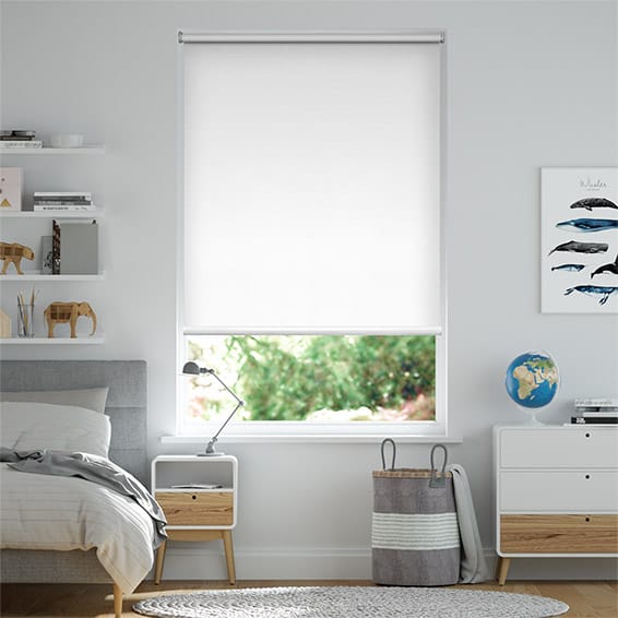 Galaxy Blockout White Roller Blind