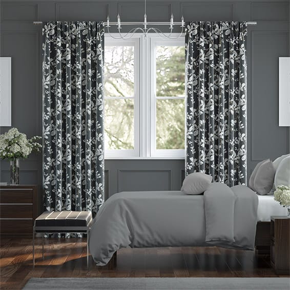 Madelyn Linen Onyx Curtains