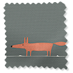 Mr Fox Border Charcoal Roller Blind sample image