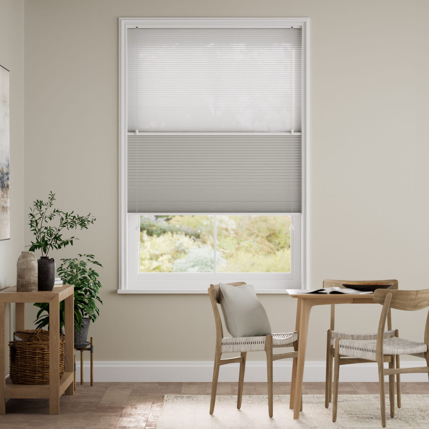 Night & Day Thermal Duo Simply Grey Pleated Blind