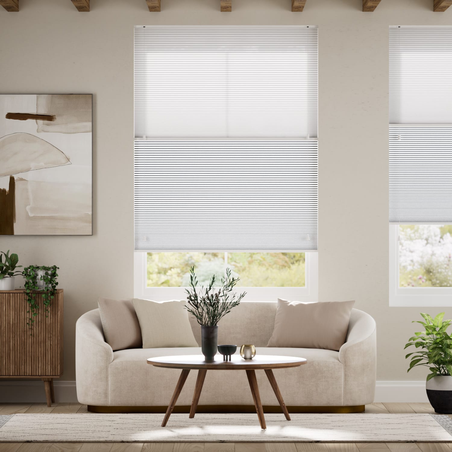 Click2Fit Night & Day Thermal Duo Simply White Pleated Blind