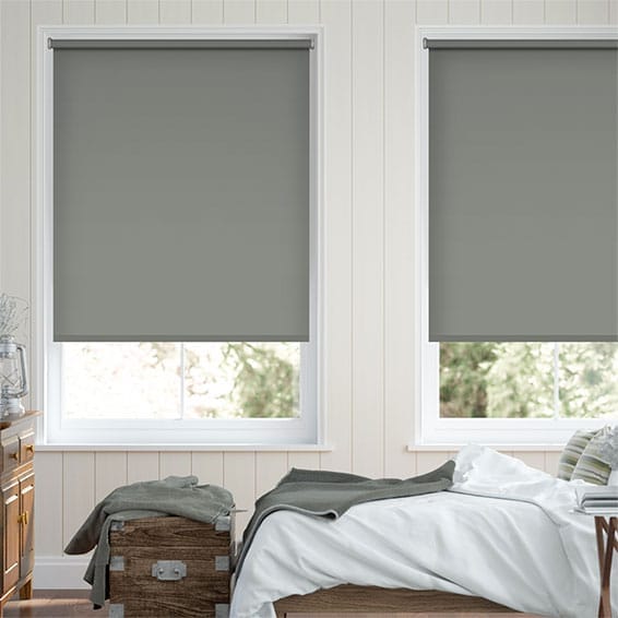 Obscura Blockout Smooth Grey Roller Blind