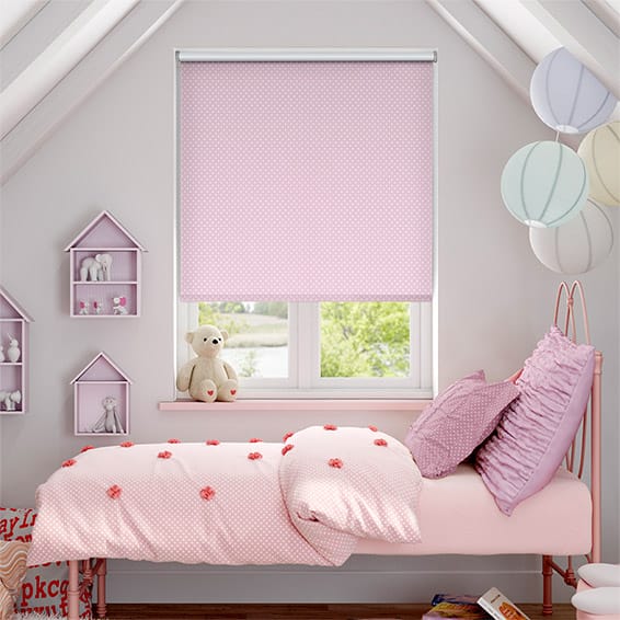 Party Polka Blockout Candyfloss Roller Blind
