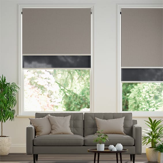 Twist2Fit Double Roller Titan Fairview Taupe Blind