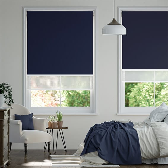 Twist2Fit Double Roller Eclipse Navy Blind