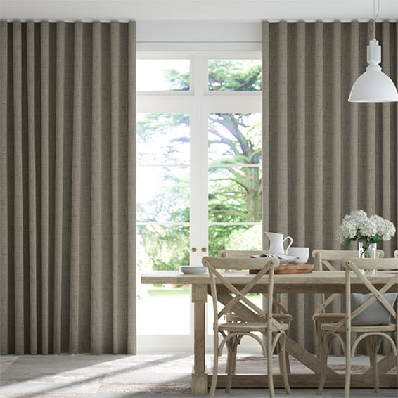 S-Fold Bijou Linen Taupe  Curtains