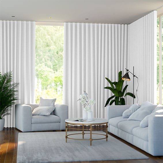 S-Fold Felicity True White Curtains