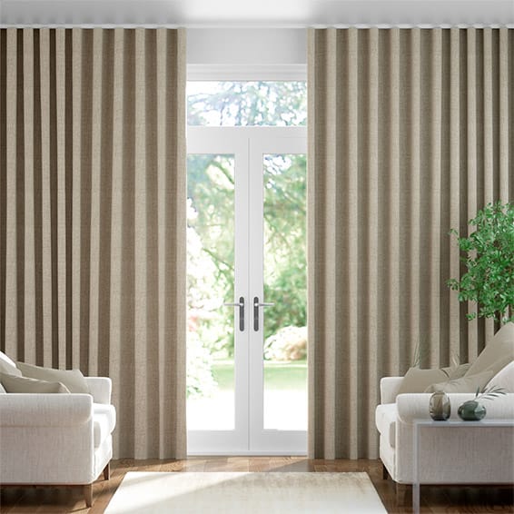 S-Fold Linen Hopsack Curtains