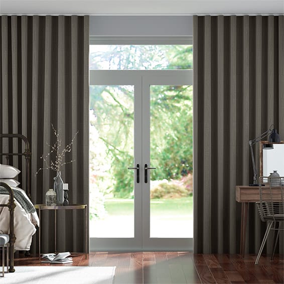 S-Fold Paleo Linen Homespun Grey  Curtains