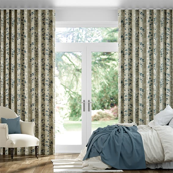 S-Fold Renaissance Linen Charcoal Curtains