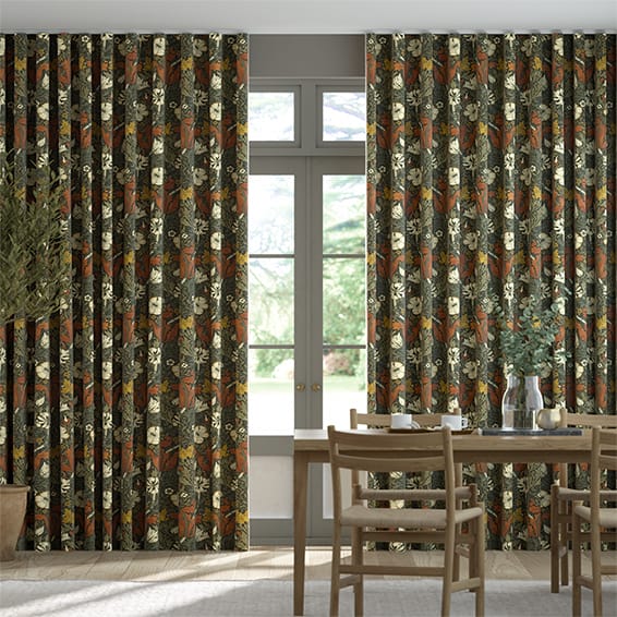 S-Fold William Morris Compton Velvet Sienna Curtains