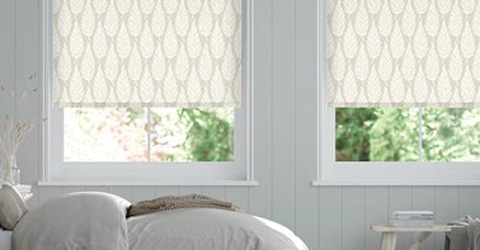 roller blind in a bedroom