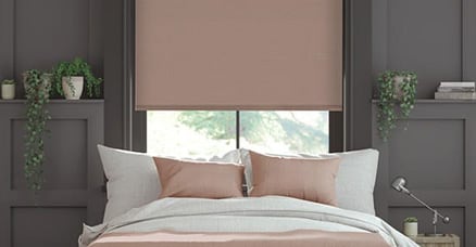 roller blind in a bedroom