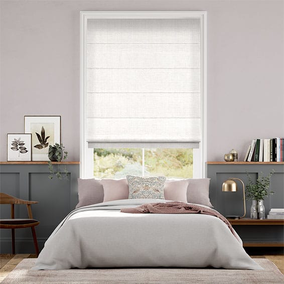 Click2Fit Acantha Snow White Roman Blind