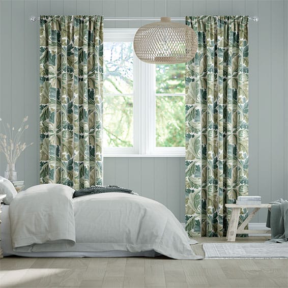 William Morris Acanthus Celadon Curtains