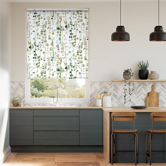 Alyssa Leaf Green Roller Blind