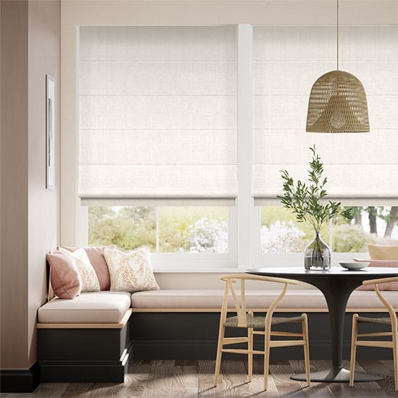 Click2Fit Bijou Linen Alabaster Roman Blind