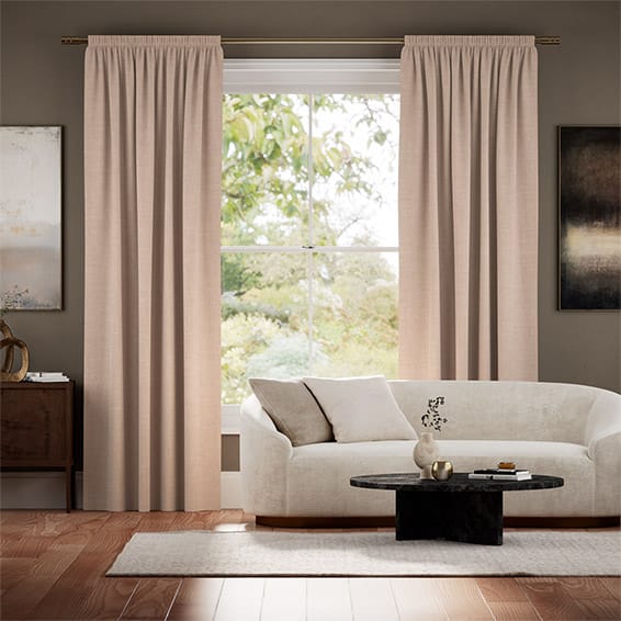 Bijou Linen Mink  Curtains