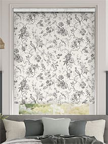Bird Toile Charcoal Roller Blind thumbnail image