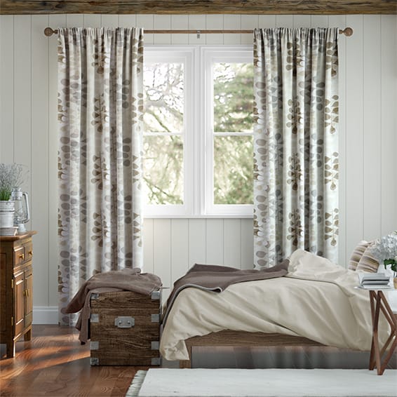 Blooming Meadow Linen Neutral Curtains